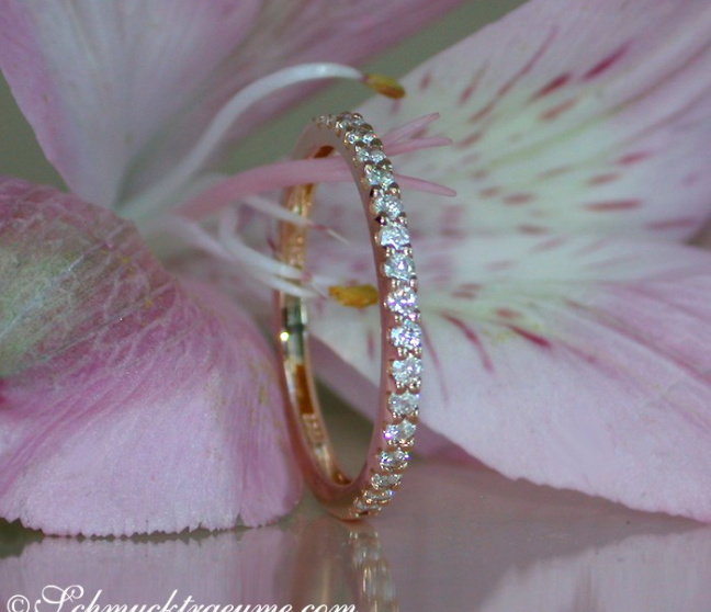 Diamanten Memory Ring in Roségold