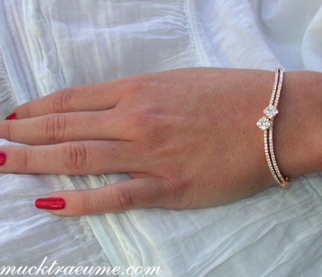 Brillanten Armreif in Roségold