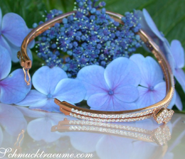 Brillanten Armreif in Roségold