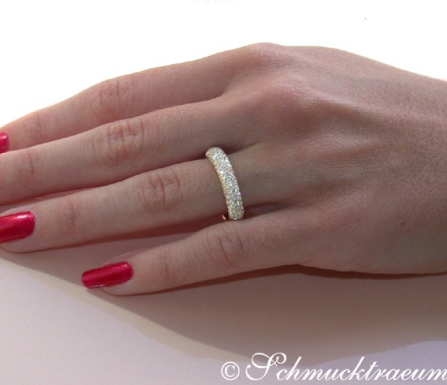 Brillanten Pavé Ring in Gelbgold