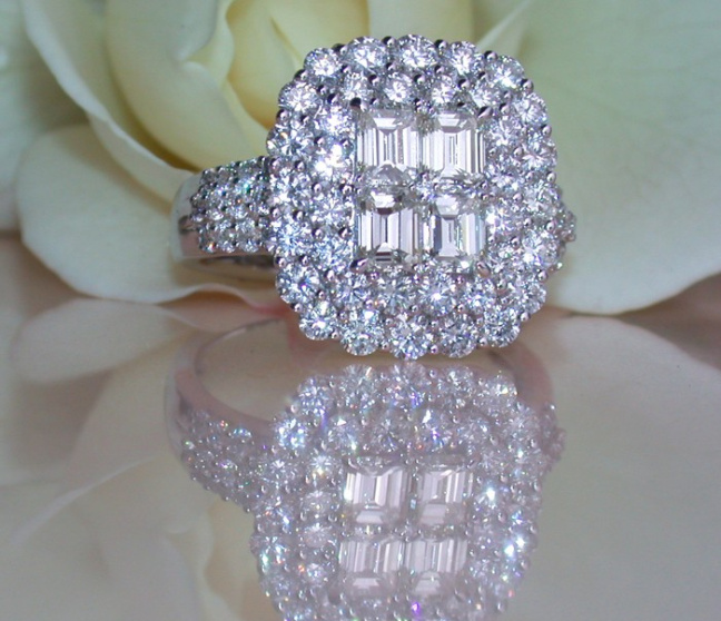 Brillanten Ring mit lupenreinen Diamanten