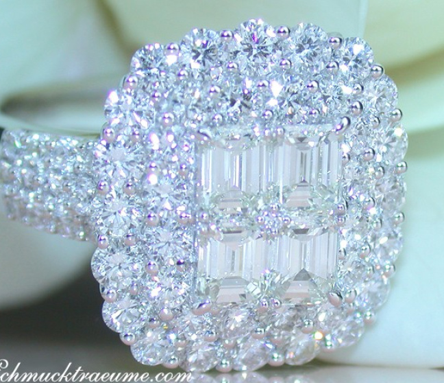 Brillanten Ring mit lupenreinen Diamanten