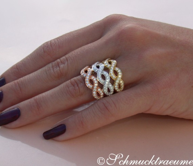 Drei Diamanten Ringe in Einem