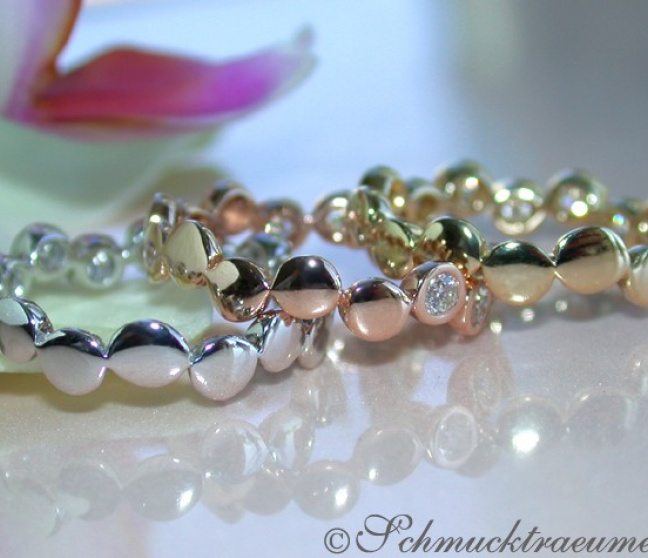 Drei Brillanten Memory Ringe / Stacking Rings