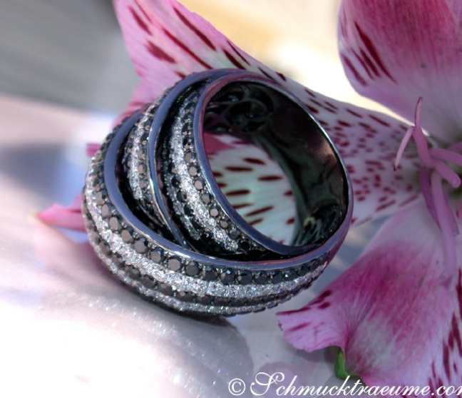 Schwarze Diamanten Ring