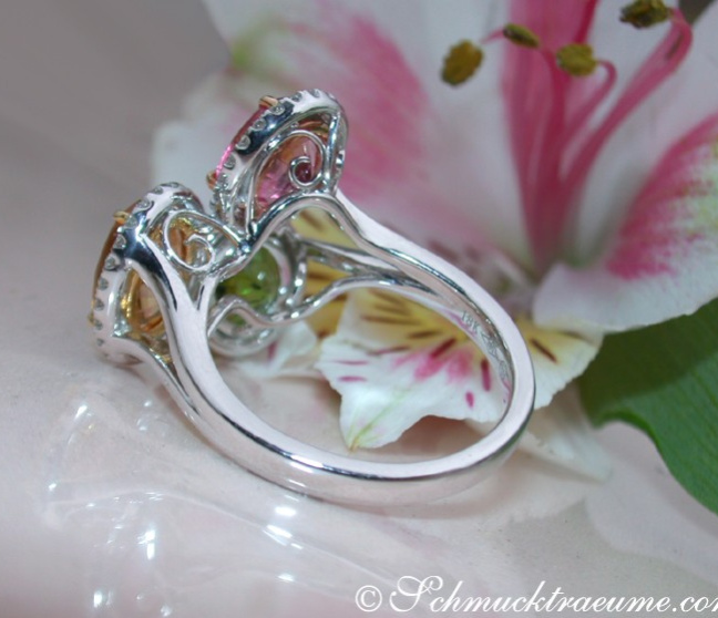 Turmalin Ring mit Brillanten