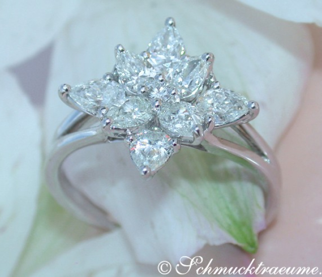 Diamanten Ring im Stern Design