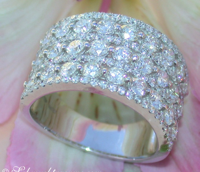 Brillanten Bandring in Weißgold 750