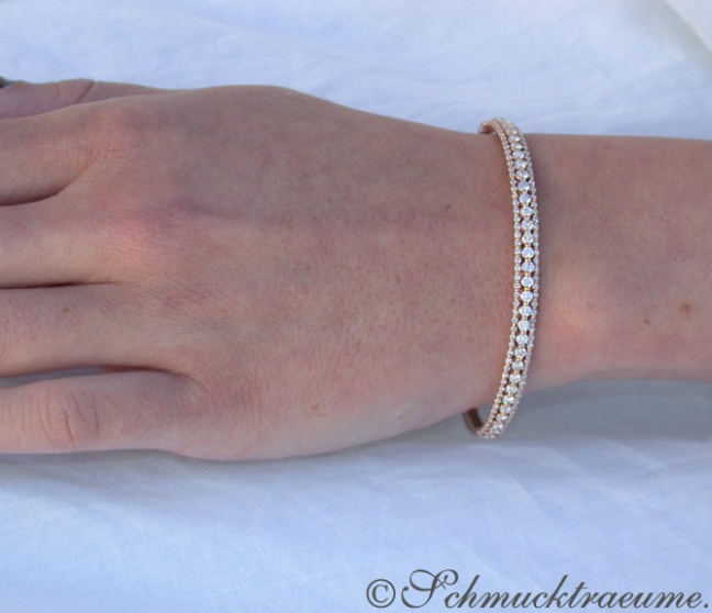 Brillanten Armreif in Roségold