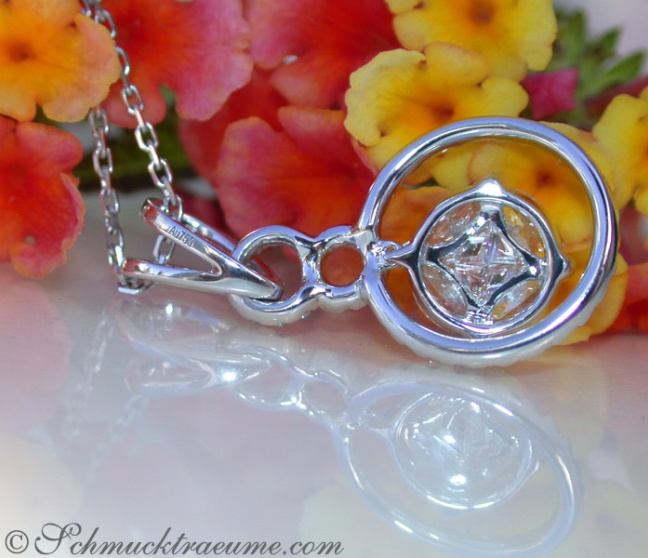 Brillanten Anhänger mit Princess & Marquise Diamanten