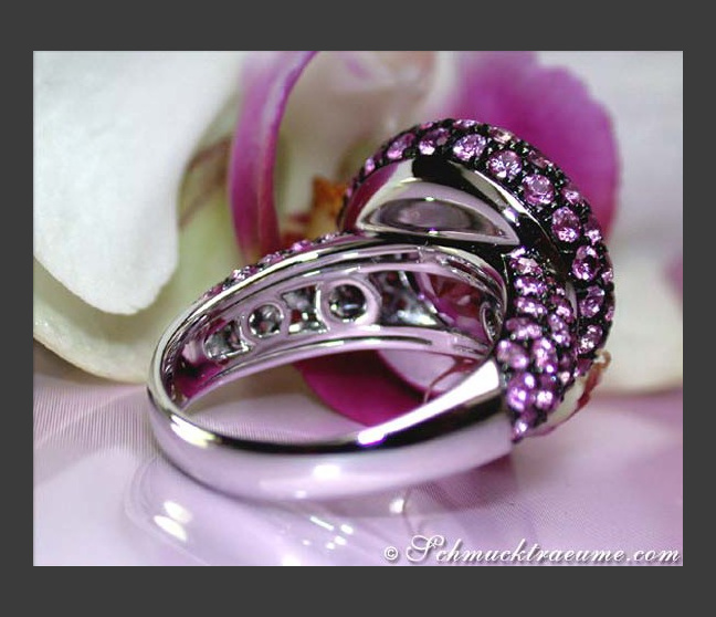 Amethyst Ring mit pinken Saphiren