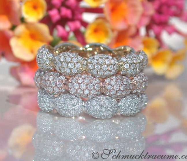 Brillanten Pavé Memory Ringe