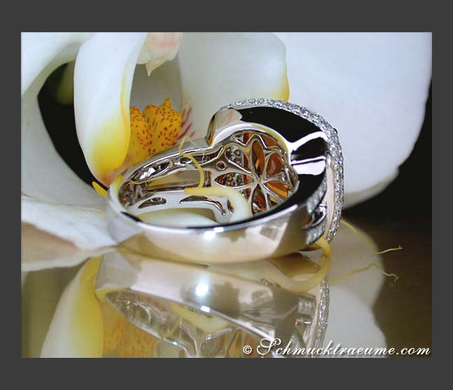 Madeira Citrin Ring mit Brillanten