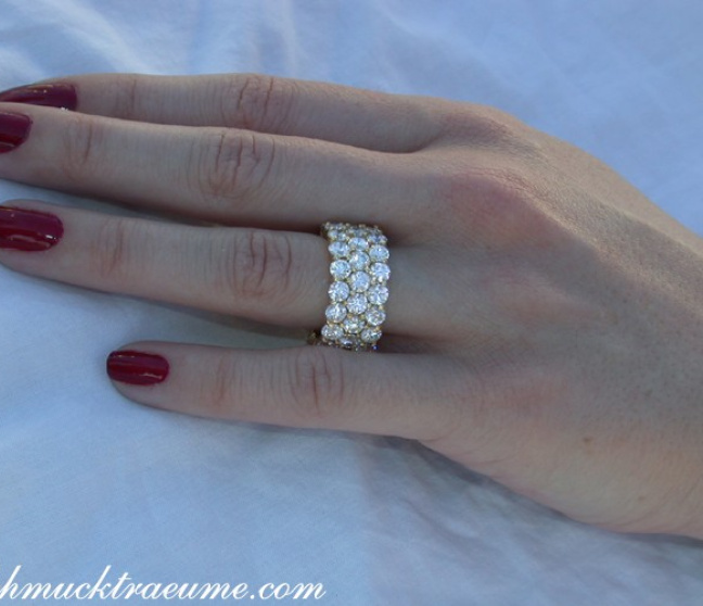 Luxus: Hochkarätiger Brillanten Memory Ring in Gelbgold 750
