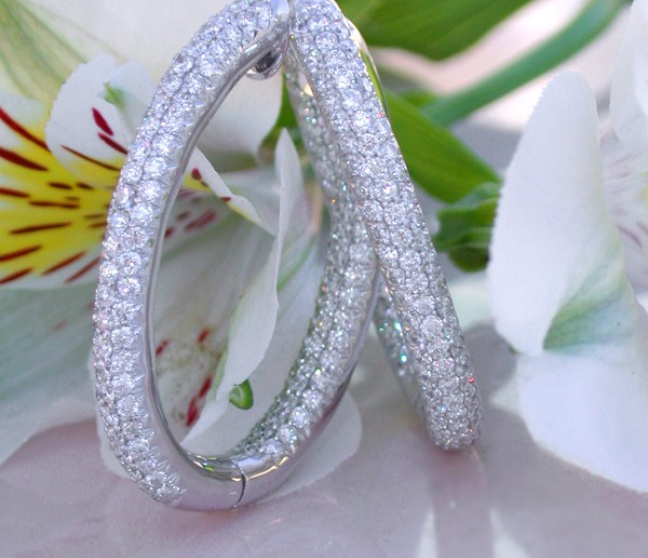 Ovale Brillanten Creolen