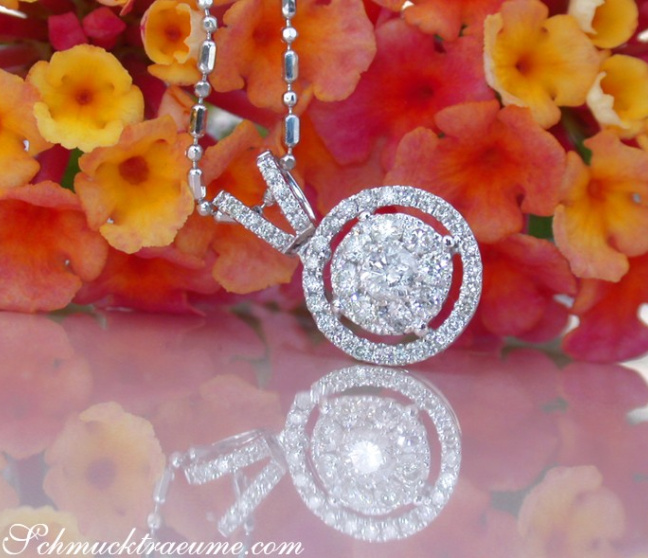 Diamanten Anhänger in Weißgold 750