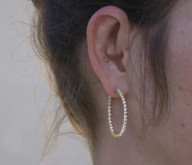Brillanten Creolen in Gelbgold