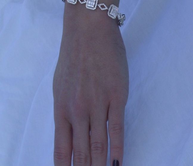 Brillanten Armband mit Baguette Diamanten