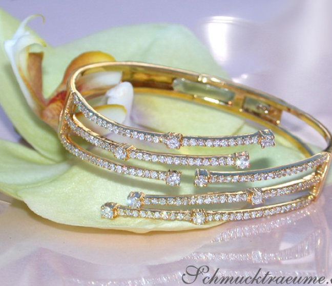 Brillanten Armreif in Gelbgold 750