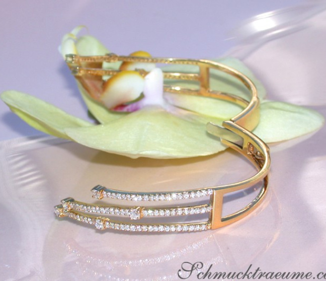 Brillanten Armreif in Gelbgold 750