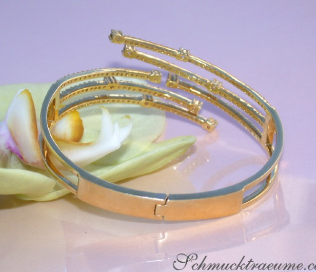 Brillanten Armreif in Gelbgold 750