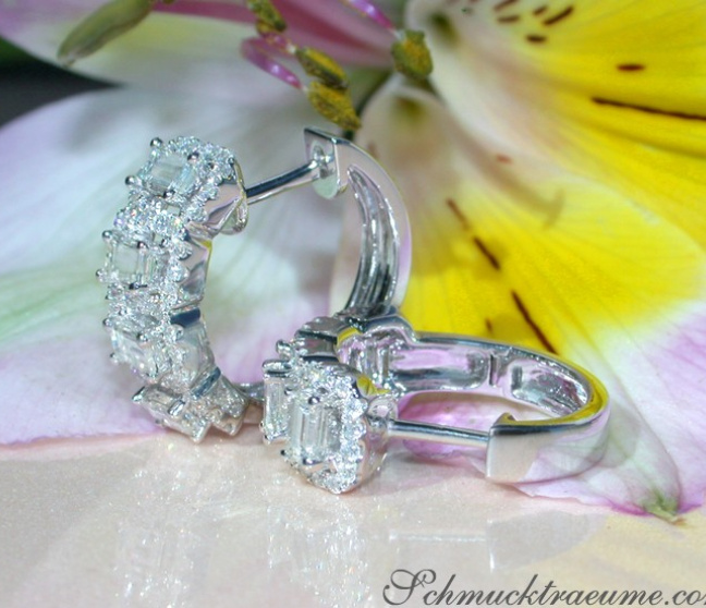 Diamant Ohrringe in Weißgold 750