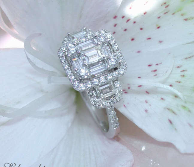 Diamanten Ring in Weißgold 750