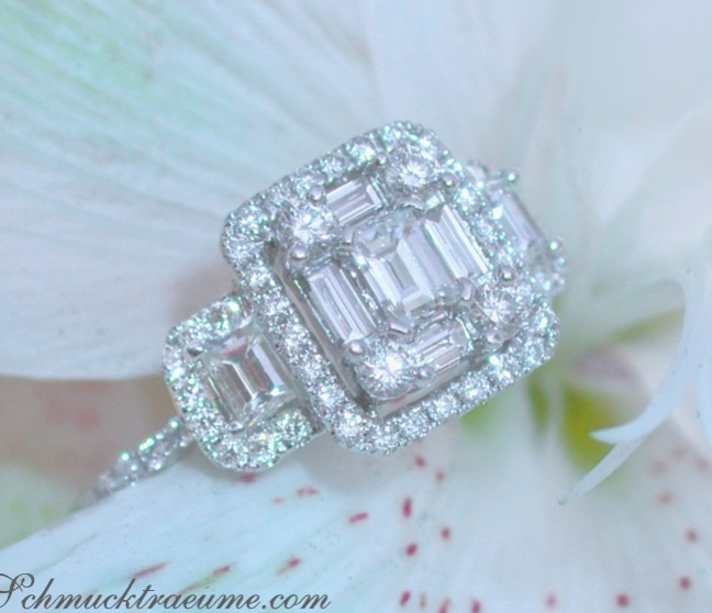 Diamanten Ring in Weißgold 750