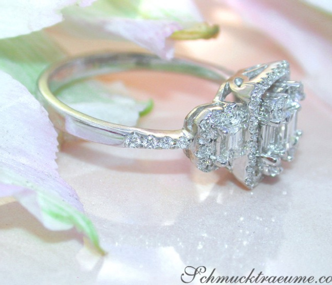Diamanten Ring in Weißgold 750
