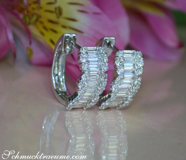 Elegante Diamant Ohrringe in Weißgold 750