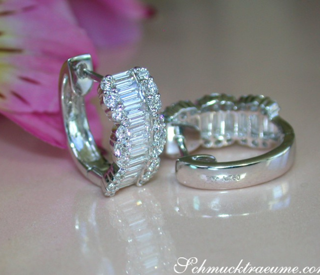 Elegante Diamant Ohrringe in Weißgold 750
