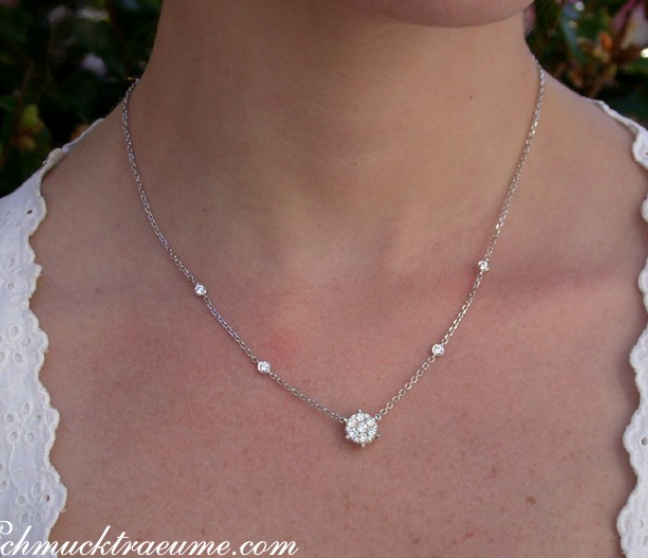 Diamant Kette in Weißgold 750