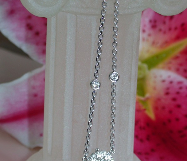 Diamant Kette in Weißgold 750
