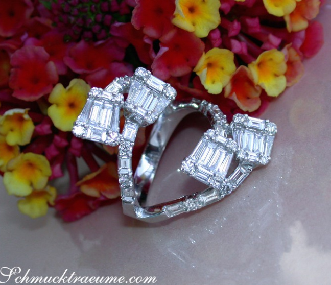 Extravaganter Diamant / Brillant Ring in Weißgold 750