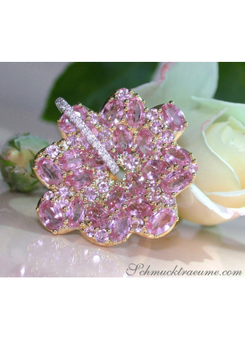 Magnificent Pink Sapphire Blossom Ring