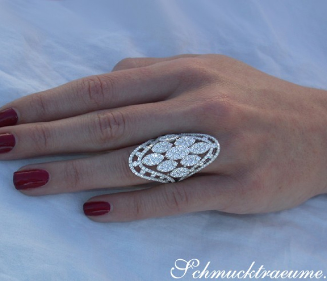 Auffallender Brillanten Ring in Weißgold 750