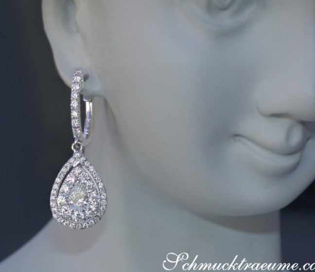 Diamant Tropfen Ohrringe