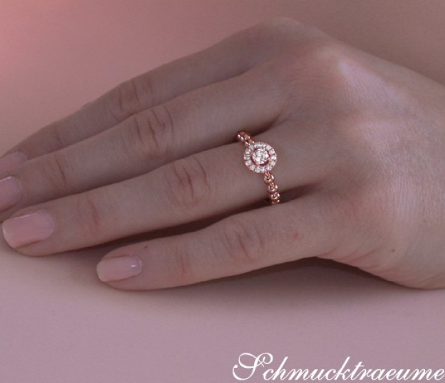 Brillant Verlobungsring in Roségold 750