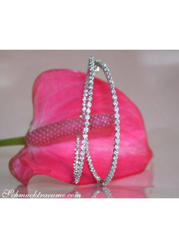 Gorgeously Huge Diamond Hoop Earrings (Ø 5,5 cm)