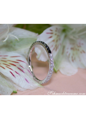 Convertible Black and White Diamond Eternity Ring