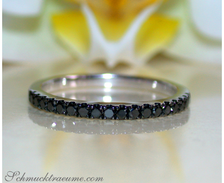 Pretty Black Diamond Eternity Ring