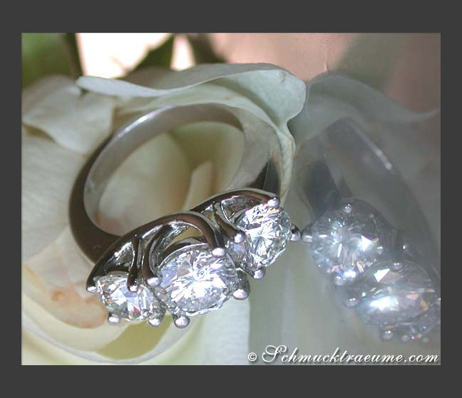 Diamant Solitär Ring Luxus Verlobungsring