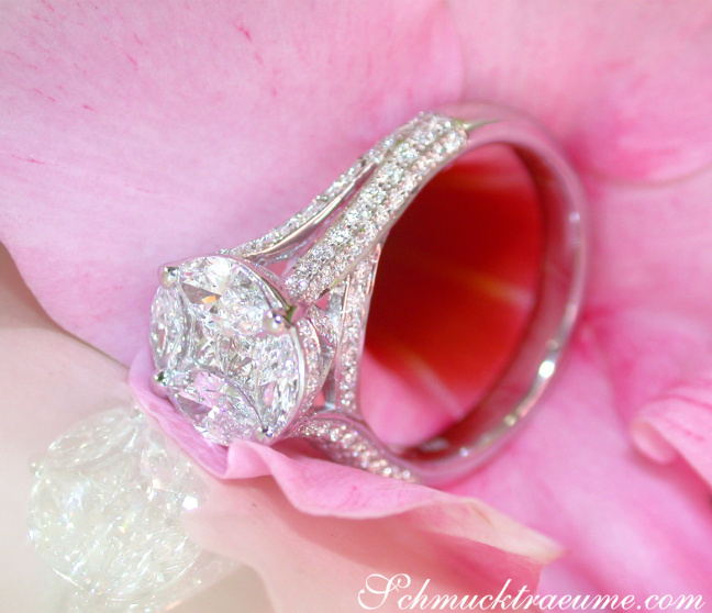 Diamanten Ring im Illusion Design