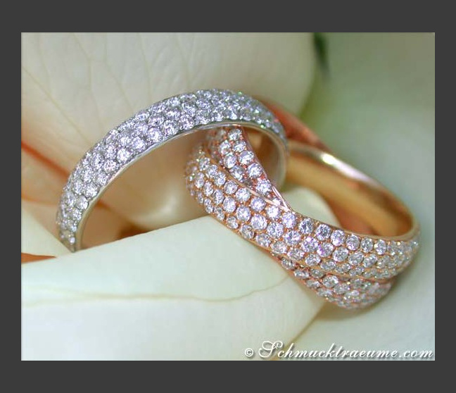 Verschlungener Diamanten Ring