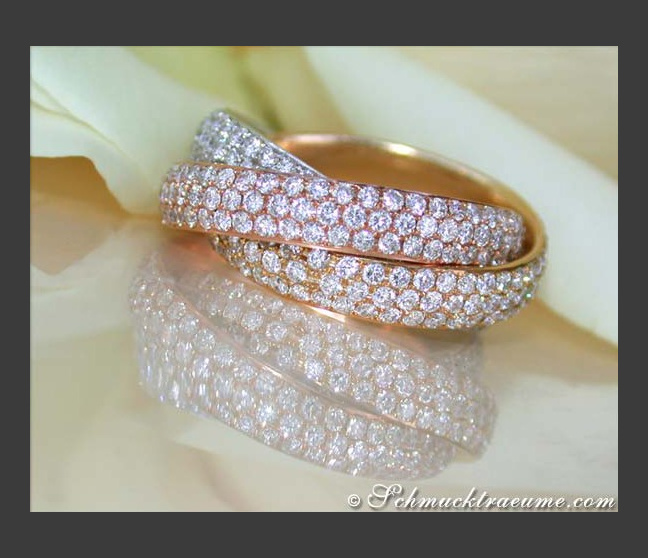 Verschlungener Diamanten Ring