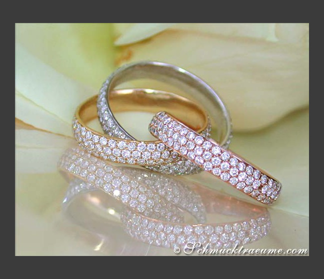 Verschlungener Diamanten Ring