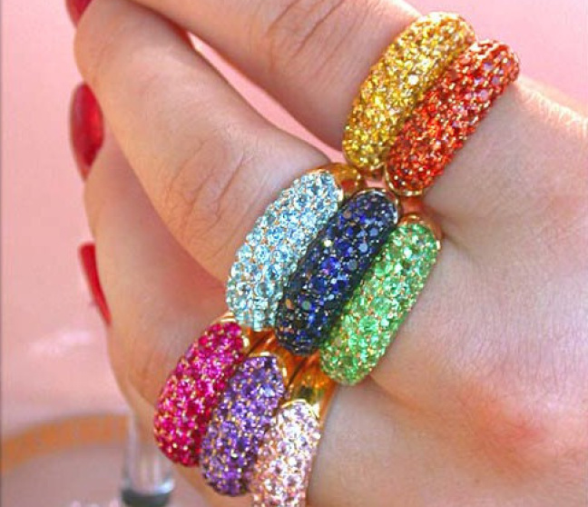 Edelstein Pavé Ringe