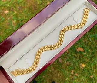 Gold Pur: Stattlich massives Herren Panzer Armband in Gelbgold 585 (70 Gramm) #6