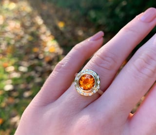 Ring "Orbit" mit Citrin und Brillanten #2