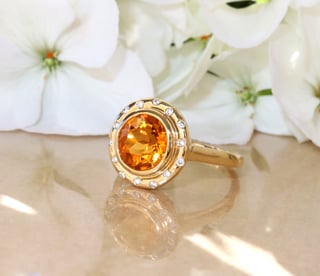 Ring "Orbit" mit Citrin und Brillanten #3